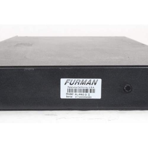 Furman PL-Pro D II Power Conditioner - Label