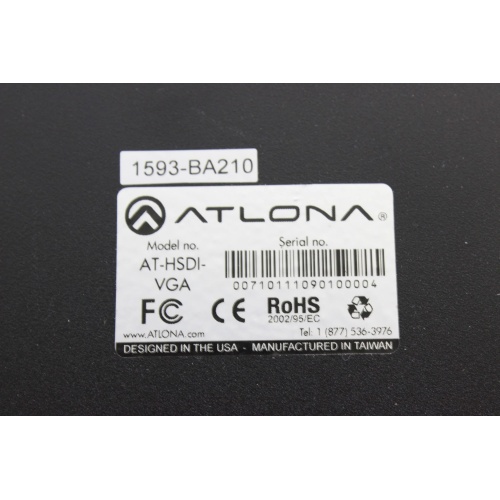 ATLONA SDI to PC/HD Scaler with Audio - LABEL