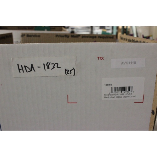 Miranda HDA-1832 HDSD Reclocked Digital Video DA w Backplane box