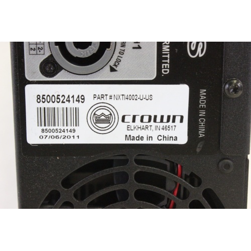 crown-xti-4002-1200w-2-channel-power-amplifier-damage-to-rack-ears LABEL