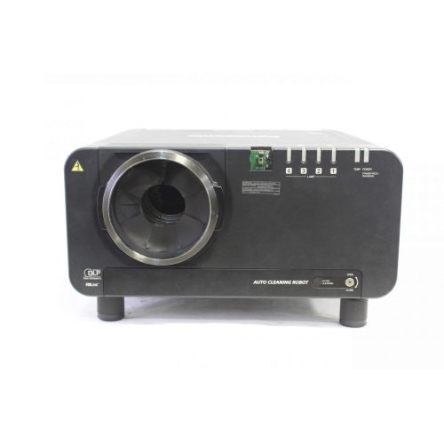 panasonic-10k-pt-dw10000u-dlp-projector-in-wheeled-road-case-focus-servo-issue-and-no-ir-sensor-cover front1