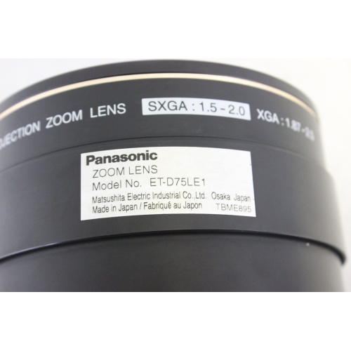 panasonic-et-d75le1-14-to-1.8:1 - Zoom Lens for DLP Projector with Hard Case label