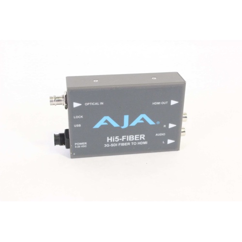 AJA Hi5-Fiber 3G-SDI Fiber to HDMI With Po FRONT