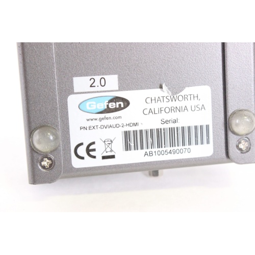 Gefen EXT-DVIAUD-2-HDMI DVI w/ Audio to HDMI Converter 2.0 label