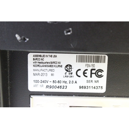 Barco FSN-150 R9004623 Compact Controller w/ Wheeled Road Case LABEL