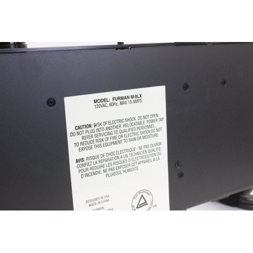 furman-m-8lx-power-conditioner label
