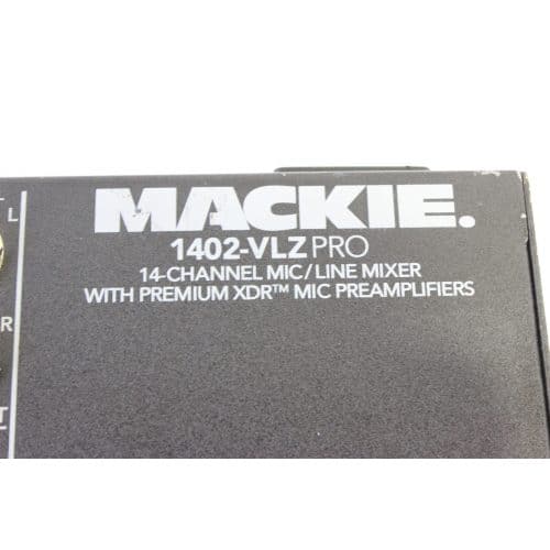 Mackie 1402-VLZ PRO Mixer with Soft Case label