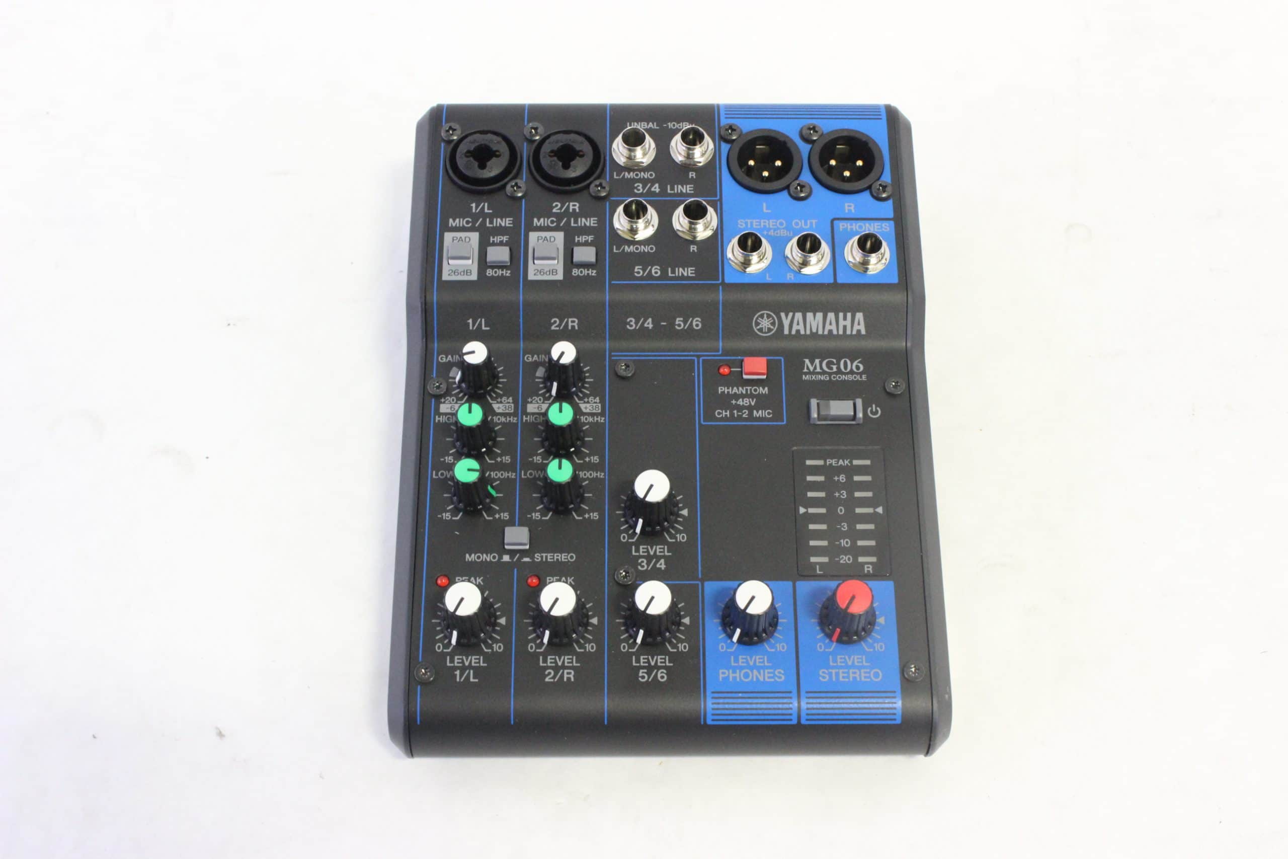 kaustisk stor fokus Yamaha MG06 6-Input Compact Stereo Mixer with Case | AVGear.com