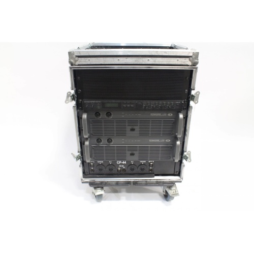 Dynacord L-2400 2x1200 Watts Amplifier (2) w/ DSP-244 Processor - I/O Breakout Panel w/ Prewired ATA case main