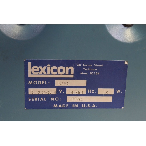 Lexicon 224XL Digital Reverberator w/ Hard Case & LARC Remote Control (FOR PARTS) - label