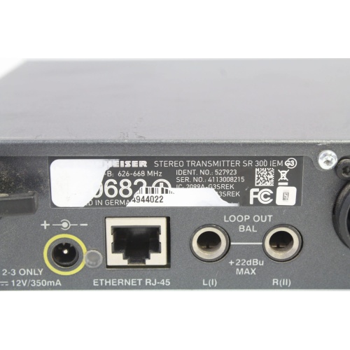 Sennheiser SR 300 1Ch IEM G3-B (626-668 MHz) w/ Power Supply Label