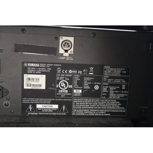 Yamaha CL-5 72-Channel Digital Mixing Board w/ Wheeled Road Case Label