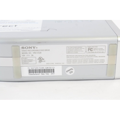 sony-vrd-vc20-video-recordable-dvd-drive-w-case - label 1