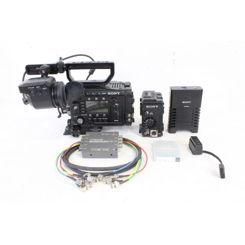 Sony PMW-F55 Solid State Memory Camcorder Kit w/ Sony DVF-EL100 Viewfinder / AXS-R5 Recorder / AXS-CR1 Reader & Blackmagic SDI Distribution 4K w/ Custom Case main