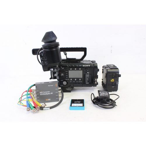 Sony PMW-F55 Solid State Memory Camcorder Kit w/ Sony DVF-EL100 Viewfinder / AXS-R5 Recorder & Blackmagic SDI Distribution 4K w/ Custom Case Main