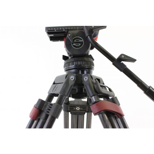 Satchler Video 20P Fluid Head w/ Speed Lock CF HD 5590 2-Stage Legs & 7027 Mid-Level Spreader Cine & Carrying Case MIDE