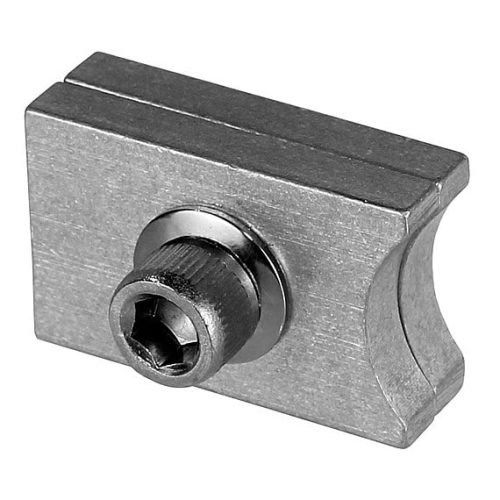 The Light Source Double I Beam Curtain M140 End Stop Silver M140TSTOPM