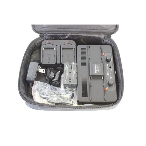 genaray-led-7100t-312-led-variable-color-on-camera-light-kit-w-2-np-f550-rechargeable-batteries-dual-battery-charger case2