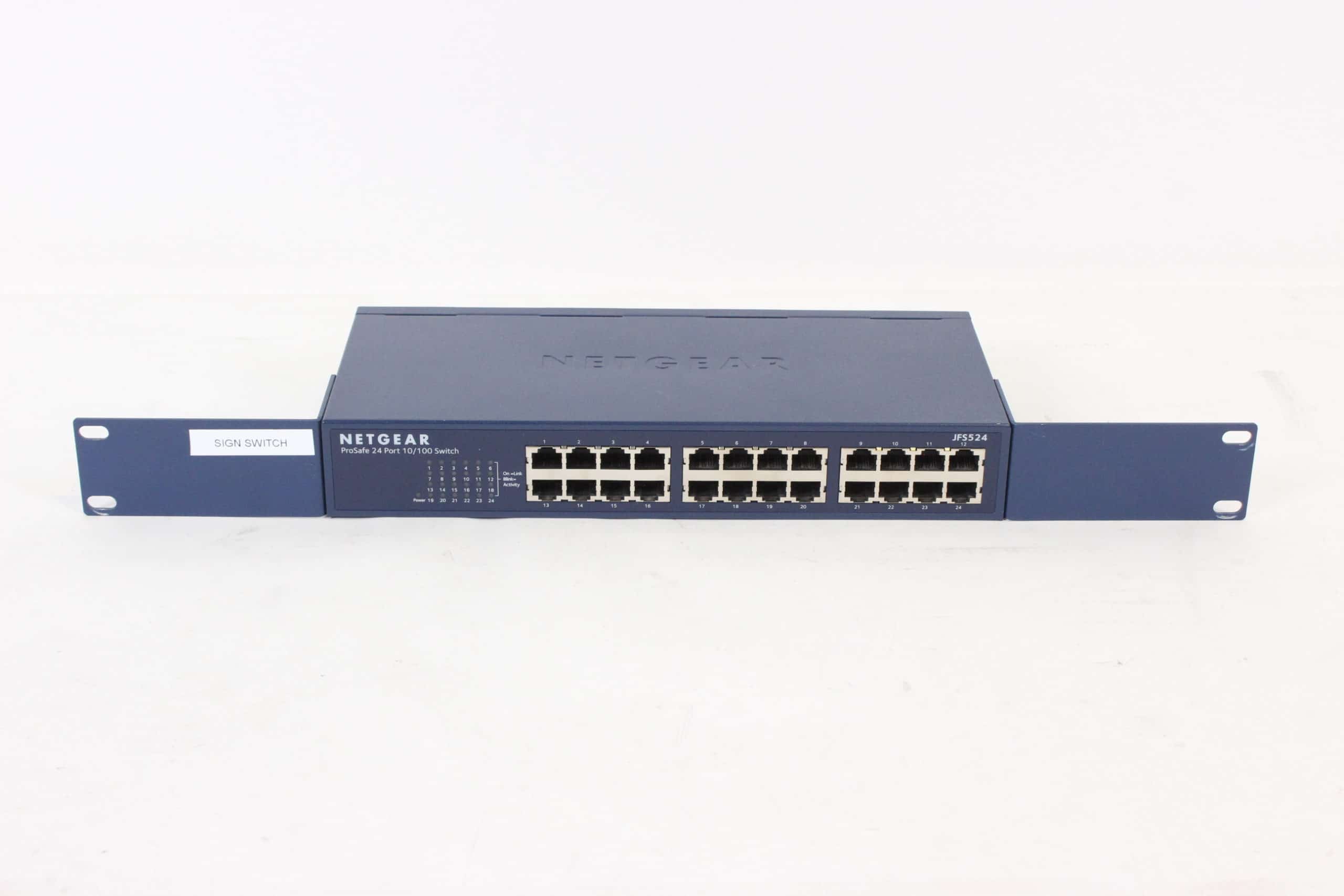 Netgear JFS524 24-Port ProSafe 10/100 Mbps Fast Ethernet Switch ...