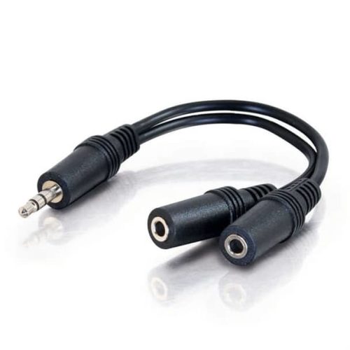 Comprehensive Cables MP_2MJ-CS Stereo 3.5mm plug to Two Stereo Mini Jacks Audio Adapter Cable 6 inches