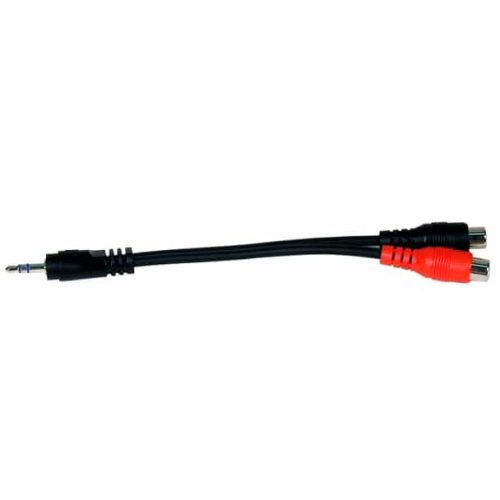 Comprehensive Cables MP_2PJ-CS Stereo 3.5mm Plug to Two RCA Jacks Audio Adapter Cable 6 inches