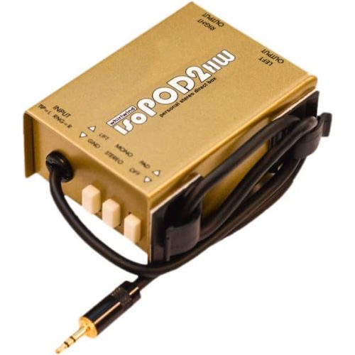 Whirlwind ISOPOD2 - iPod® interface hardwired 16 35mm TRS input transformer-balanced dual XLRM stereo output ground lift pad mono switch ISOPOD2HW