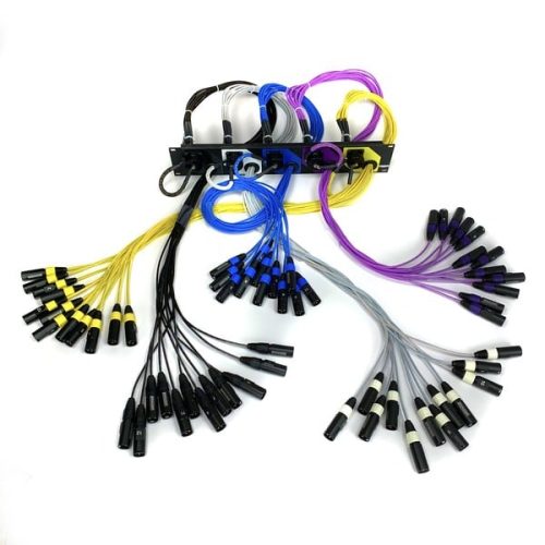 Whirlwind Patchmaster - 60 channel (5) W1CF to XLRM tails 3 feet 2 RU Snakeskin PATCHMASTER60-2