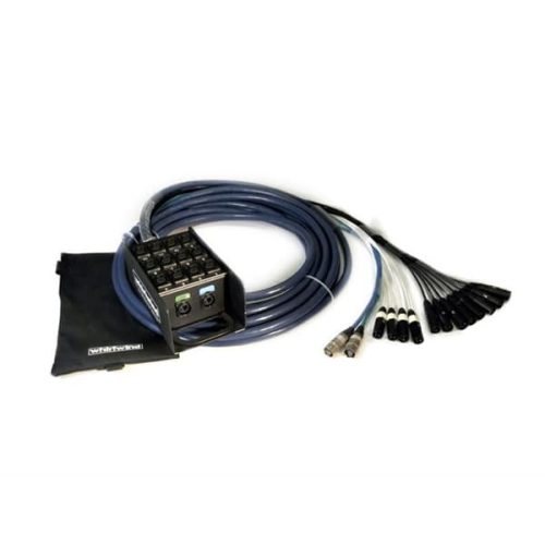 Whirlwind Snake - Box to Fan MEDUSA with DATA 20 XLR inputs 2 CAT6 lines w_CAT5e Ethercon W20PRC62 Snakeskin Pigbag MD-20-2-C6-000