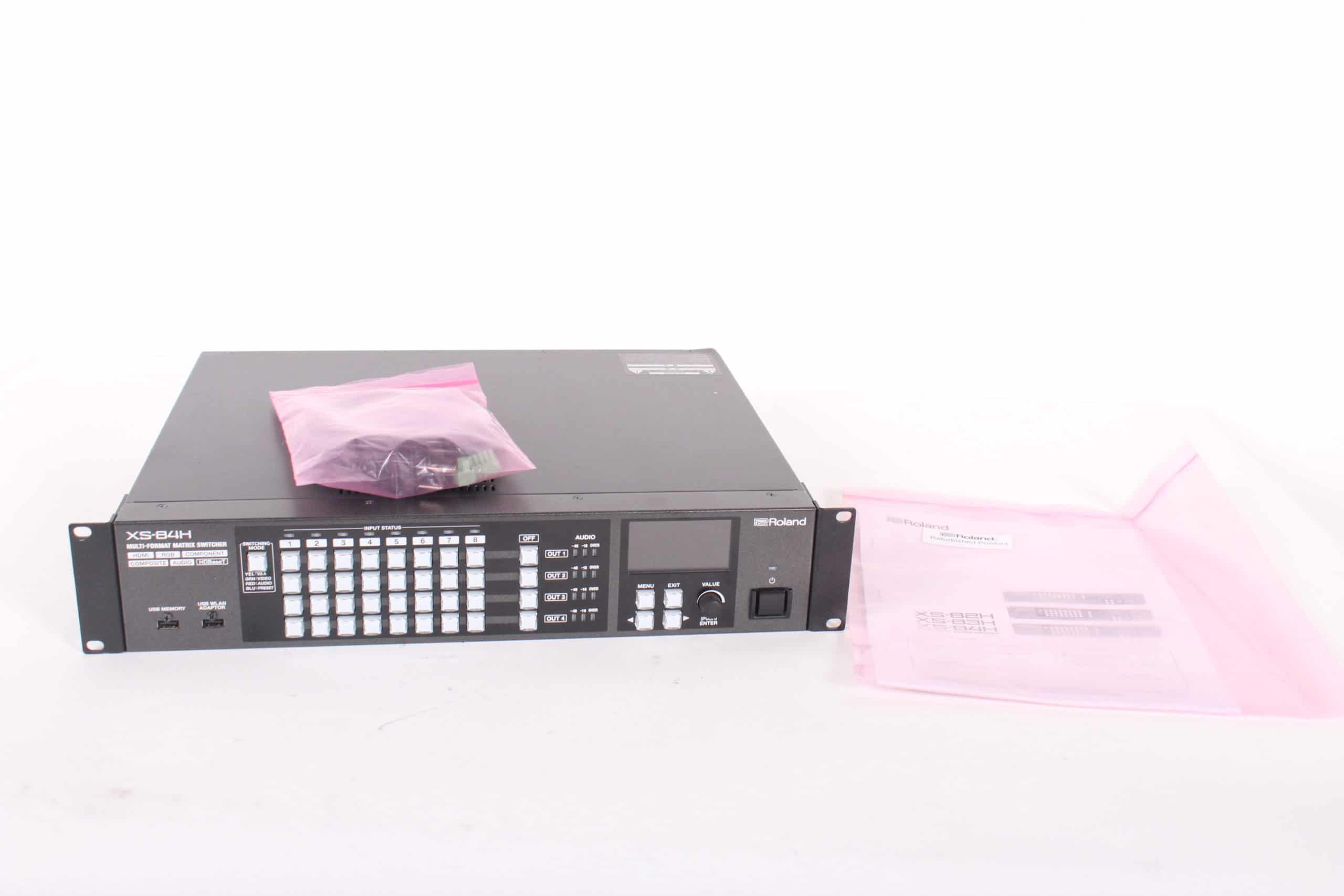 Roland XS-84H 8-in x 4-out Multi-Format AV Matrix Switcher (B-Stock/Factory  Recertified)