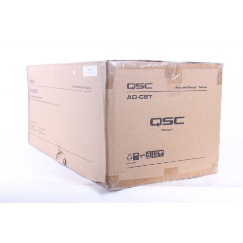 qsc-ad-c6t-65-two-way-ceiling-speaker-pair-missing-one-grill-cover-w-mounting-hardware-in-original-box original box