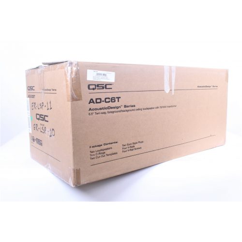 qsc-ad-c6t-65-two-way-ceiling-speaker-pair-w-mounting-hardware-in-original-box box1
