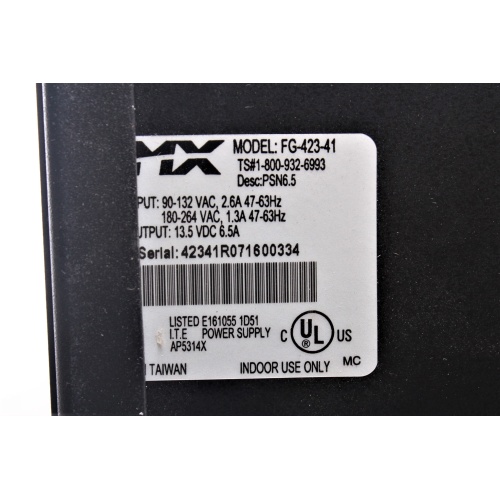 AMX FG-423-41 Netlinx Power Supply w/ Rack Mounting Hardware label