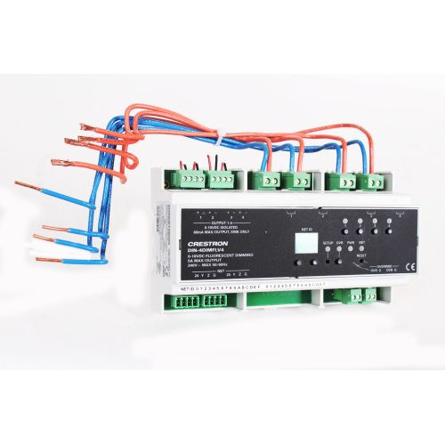 Crestron DIN-4DIMFLV4 DIN Rail 0-10V Dimmer Module, 4 feeds, 4 channels front1