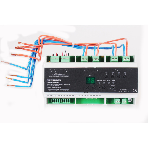 Crestron DIN-4DIMFLV4 DIN Rail 0-10V Dimmer Module, 4 feeds, 4 channels main