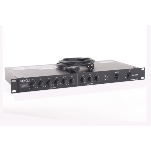 Denon DN-306X 6 Channel Mixer w/ Rack Mounting Hardware front2