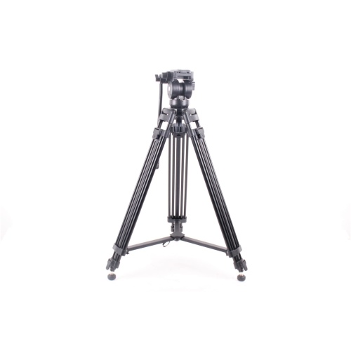 Magnus VT-3000 Tripod System with Fluid Head in Carrying Bag deployed1