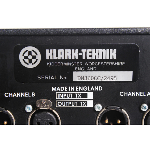 Klark Teknik DN3600 (v3.0C) Programmable Graphic Equalizer label