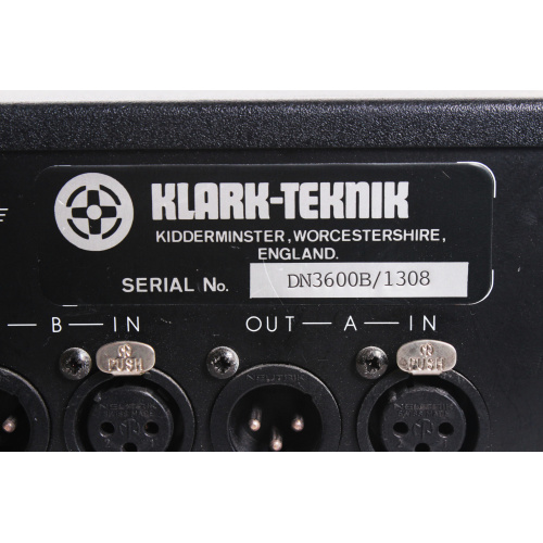 Klark Teknik DN3600 (v3.0B) Programmable Graphic Equalizer label
