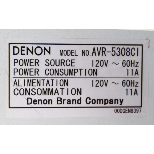 DENON AVR-S5508CI AV Surround Receiver w/ 6 HDMI Input label