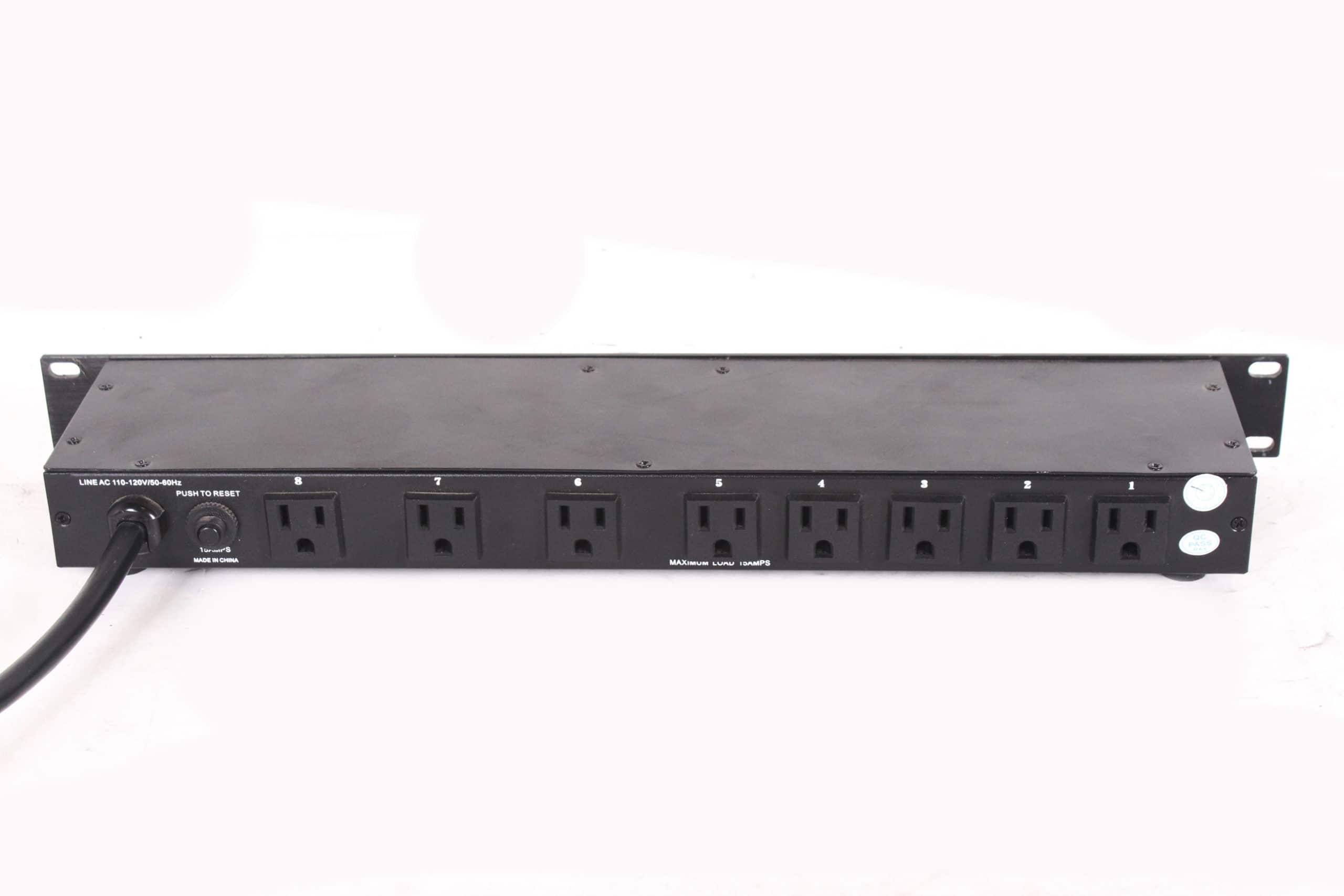 Pyle PCO850 - 15 Amp Power Supply Conditioner Rack Mountable Power Strip  Surge Protector with 9 Outlets 