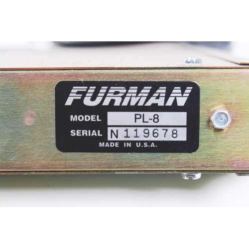Furman PL-8 Power Conditioner (Broken Tube Lights) label