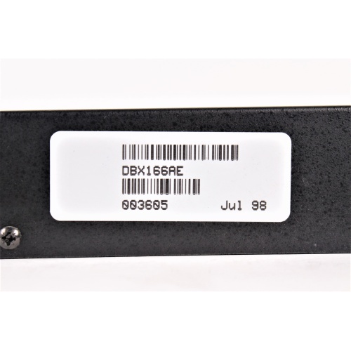 dbx 166A 2-Channel Compressor / Limiter label