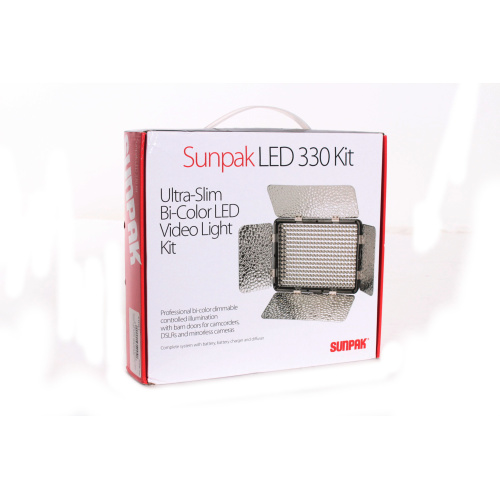 Sunpak LED 330 Ultra-Slim Bi-Color LED Video Light Kit (In Original Box) box1