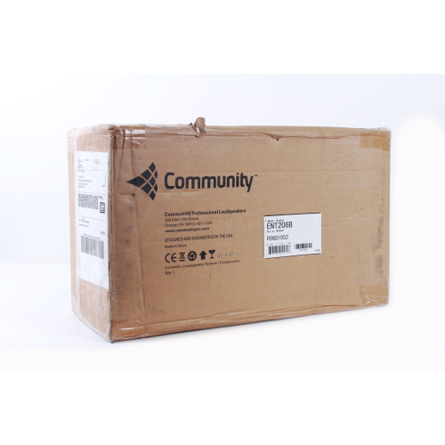 Community Pro Loudspeakers ENT206B 2-Way Compact Column Array Speaker, Weather Resistant, Black (New-Open Box) box1