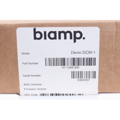 Biamp Devio DCM-1 Beamtracking Ceiling Microphone (Missing Mounting Plate) in Original Box - White label