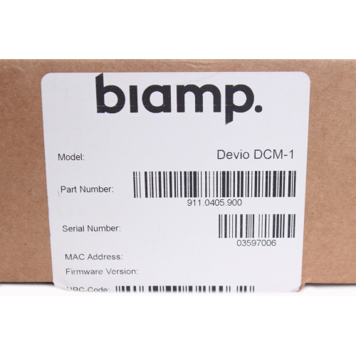 Biamp Devio DCM-1 Beamtracking Ceiling Microphone (Like Mint) in Original Box w/ Mounting Hardware - White label