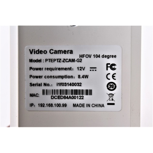 PTZ Optics EPTZ-ZCAM-G2 3G-SDI/IP Broadcast Box Camera w/ NO PSU label