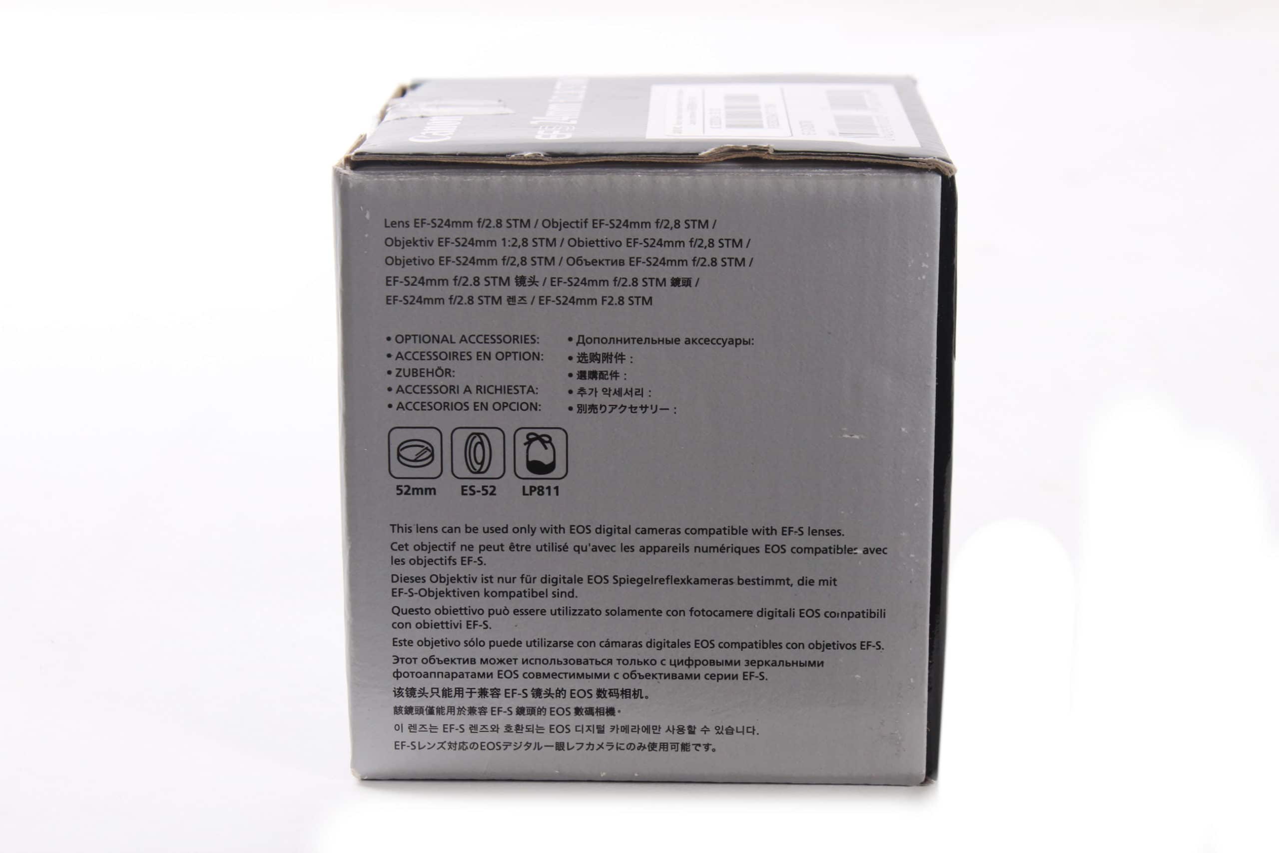 Canon EF-S 24mm f/2.8 STM Lens (In Original Box)