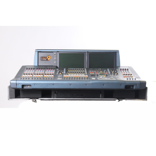 Midas Pro9-CC-TP Live Digital Console Control Centre with 88 Input Channels, 35 Mix Buses (#60441) w/ DL371 Audio Engine (#00421) & Wheeled Road Case (B-STOCK) front1