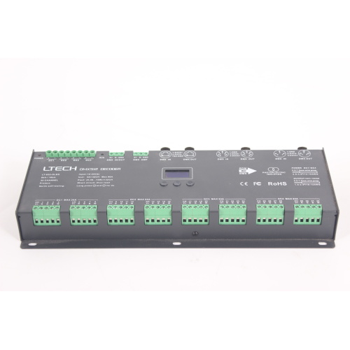 LTECH LT-932-OLED DMX512 Decoder-32 Channels Output 8 bit/16 bit w/ DC Cable Front